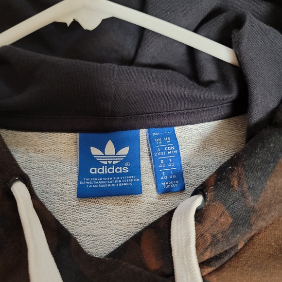 Adidas Camo Leaves Trefoil Hoodie Sweatshirt - Picture 7 of 7